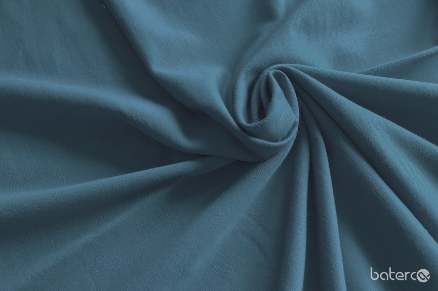 #28PJ Šedo-modrý úplet /GOTS 95% bavlna, 5% elastan/