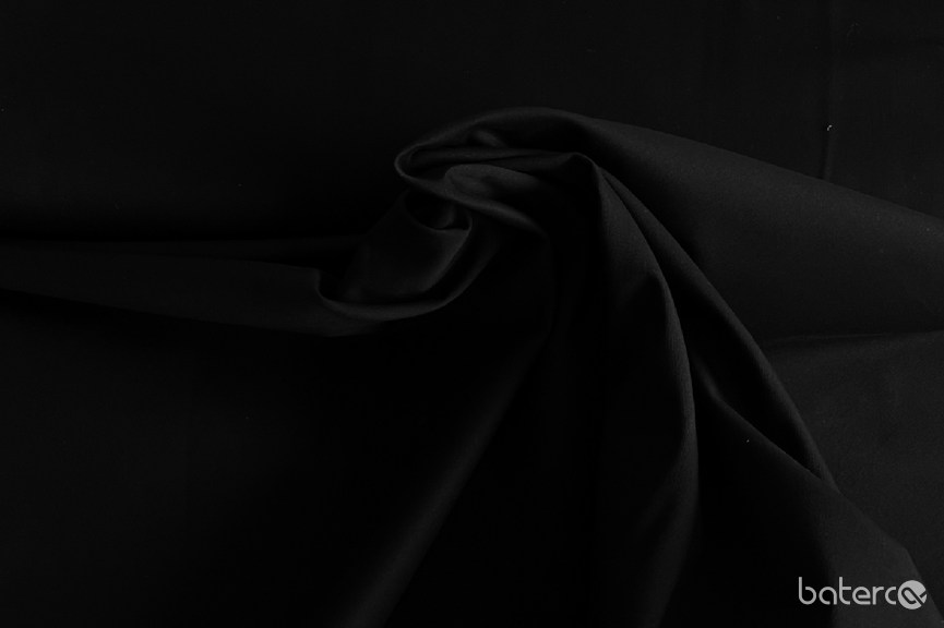 #20 Kepr strečový, černá barva /98% bavlna, 2% elastan/