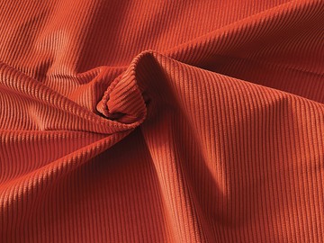 #E220 Oranžový široký manšestr ČR /100% polyester/