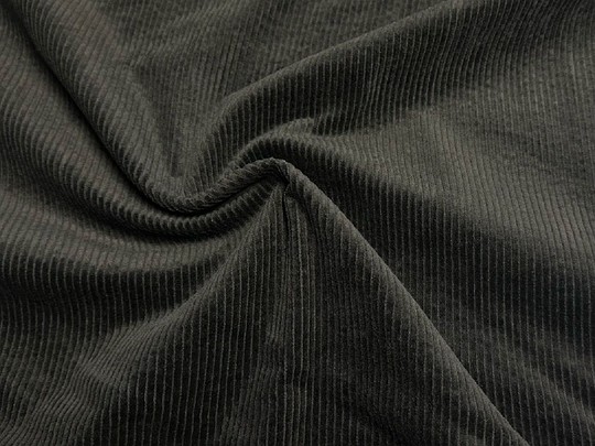 #D223 Černý manšestr - velmi pružný a měkký /97% bavlna, 3% elastan/