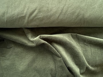 #D224 Khaki manšestr - velmi pružný a měkký /97% bavlna, 3% elastan/